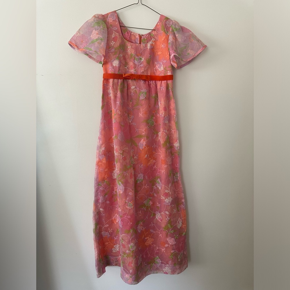 Bridgerton Style Long Pink Dress/Gown